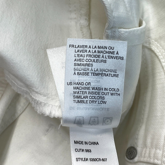 Articles of Society Jeans Womens 28 White Denim Skinny Low Rise 5 Pocket - Picture 11 of 12